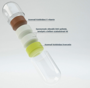 DAOfood különleg kapszula 4 kis részből 3 összetevőből áll