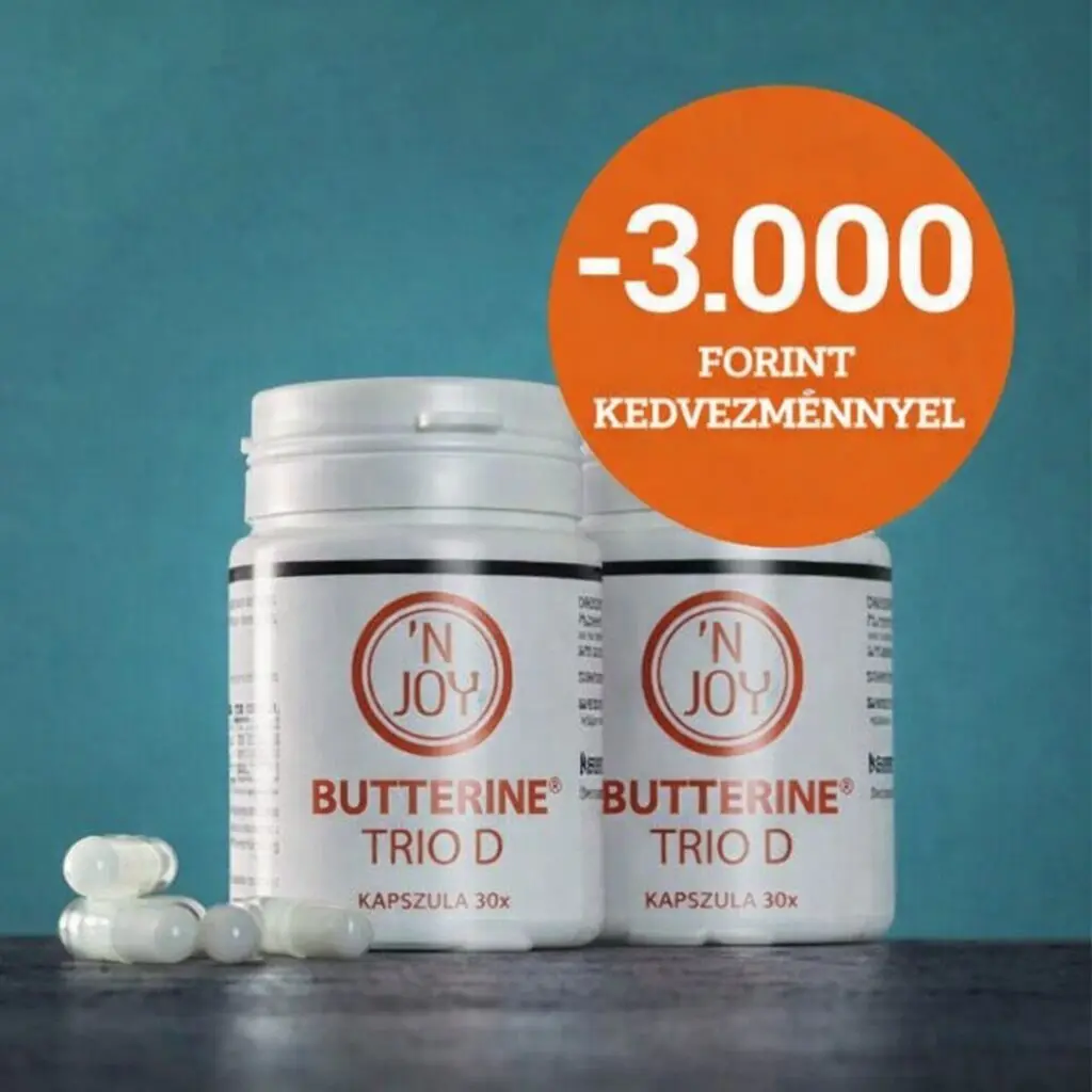 2 db BUTTERINE® TRIO D kapszula 30x vajsav és D-vitamin pótlásra kedvezménnyel