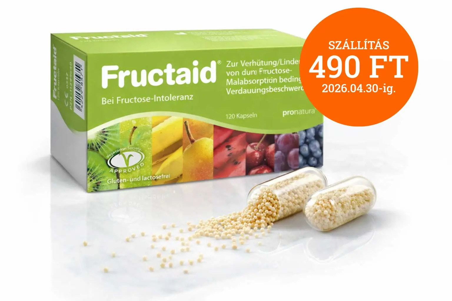 Fruktózérzékenység fruktózintolerancia Fructaid kapszula – természetes enzim támogatás