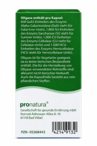 Oligase 600 összetétele és enzimtartalma